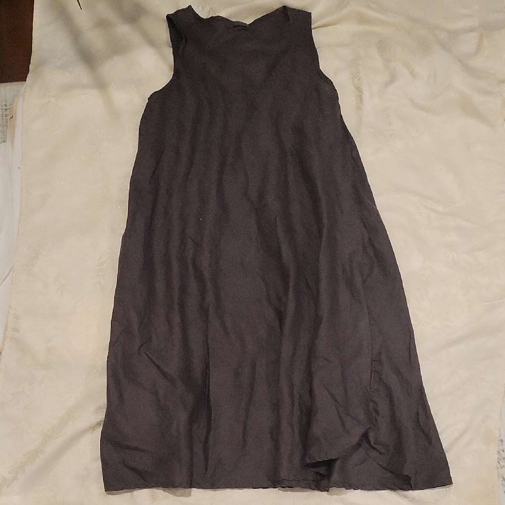 CP Shades 100% Linen Sleeveless Midi Dress